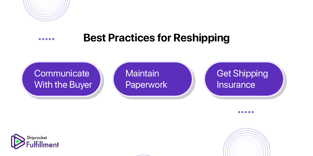 Best practices for reshipping