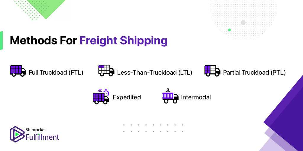 different methods of freight shipping